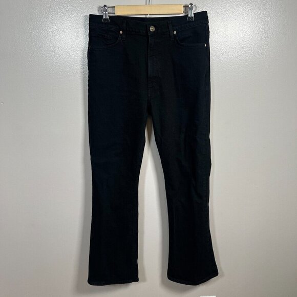 Goldsign Boot Cut Jeans Womens Size 30 Black High Rise High Waist Minimal - Picture 1 of 12